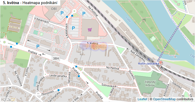 5. května - mapa podnikání