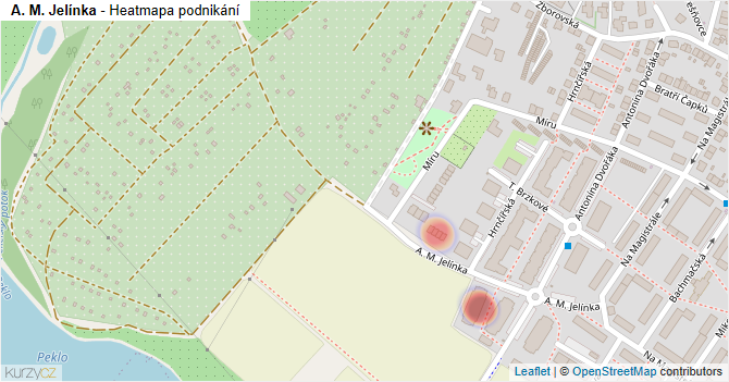 A. M. Jelínka - mapa podnikání