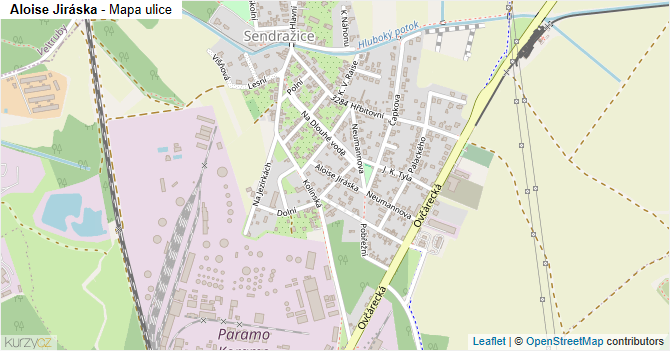Aloise Jiráska - mapa ulice