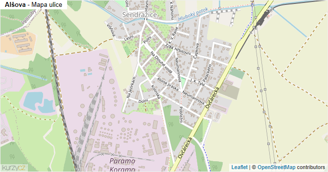 Alšova - mapa ulice