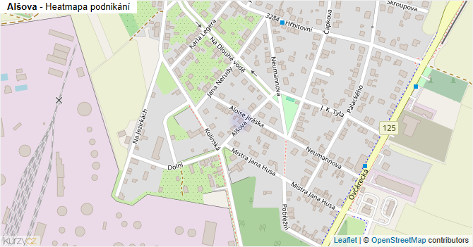 Alšova - mapa podnikání