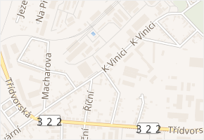 B. Němcové v obci Kolín - mapa ulice