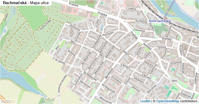 Bachmačská - mapa ulice