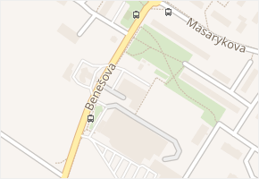 Benešova v obci Kolín - mapa ulice