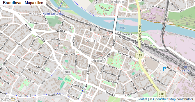 Brandlova - mapa ulice