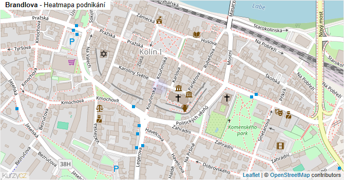 Brandlova - mapa podnikání