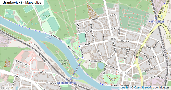 Brankovická - mapa ulice