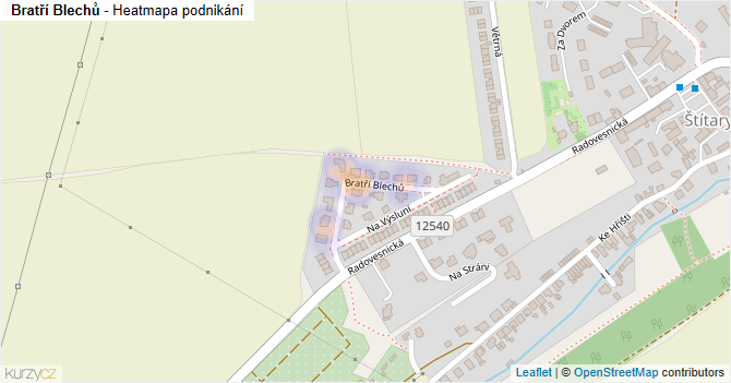 Bratří Blechů - mapa podnikání