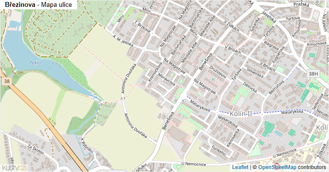 Březinova - mapa ulice