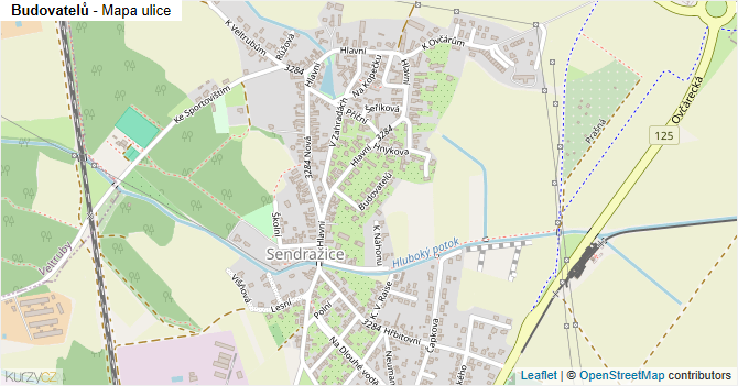 Budovatelů - mapa ulice