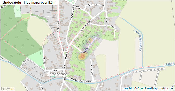 Budovatelů - mapa podnikání