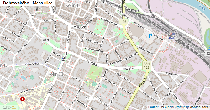 Dobrovského - mapa ulice