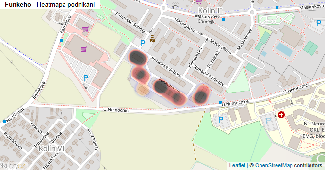 Funkeho - mapa podnikání