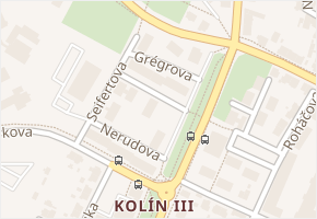 Grégrova v obci Kolín - mapa ulice