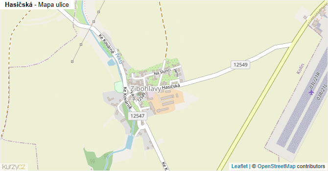 Hasičská - mapa ulice