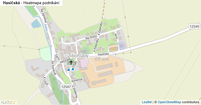 Hasičská - mapa podnikání