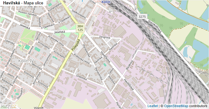 Havířská - mapa ulice