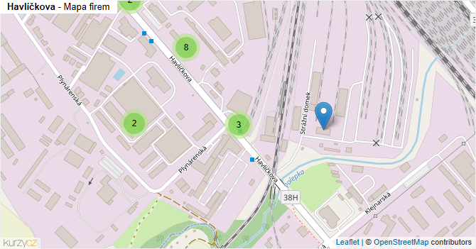 Havlíčkova - mapa firem