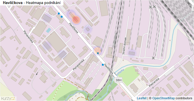 Havlíčkova - mapa podnikání