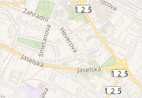 Heverova v obci Kolín - mapa ulice