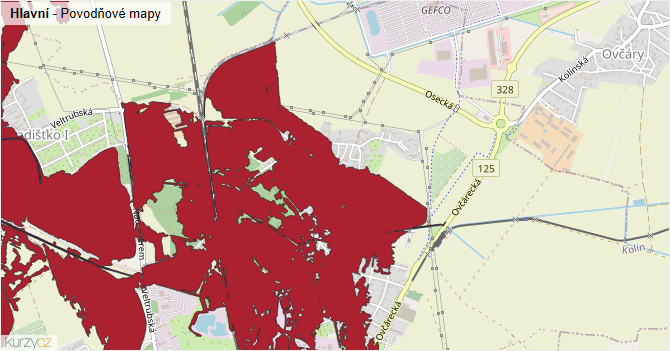 Hlavní - záplavové mapy stoleté vody