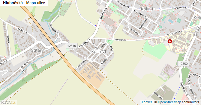 Hlubočská - mapa ulice