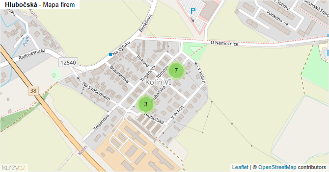 Hlubočská - mapa firem