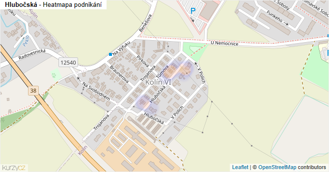 Hlubočská - mapa podnikání