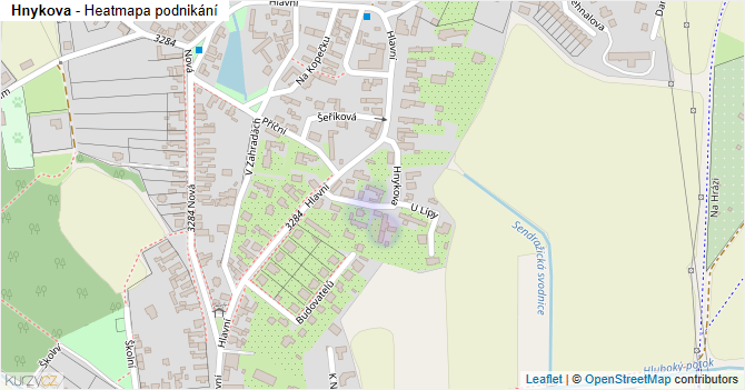 Hnykova - mapa podnikání