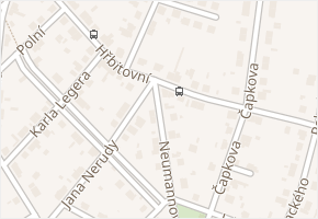 Hřbitovní v obci Kolín - mapa ulice