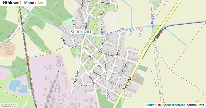 Hřbitovní - mapa ulice