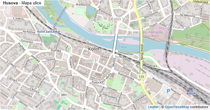 Husova - mapa ulice