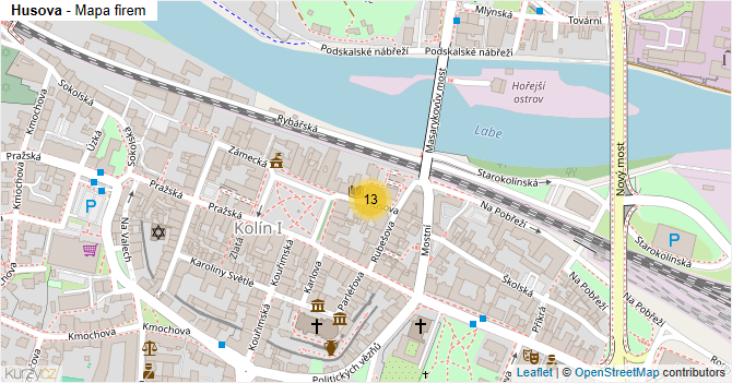 Husova - mapa firem