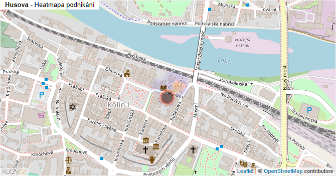 Husova - mapa podnikání