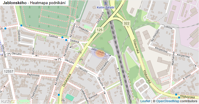 Jablonského - mapa podnikání