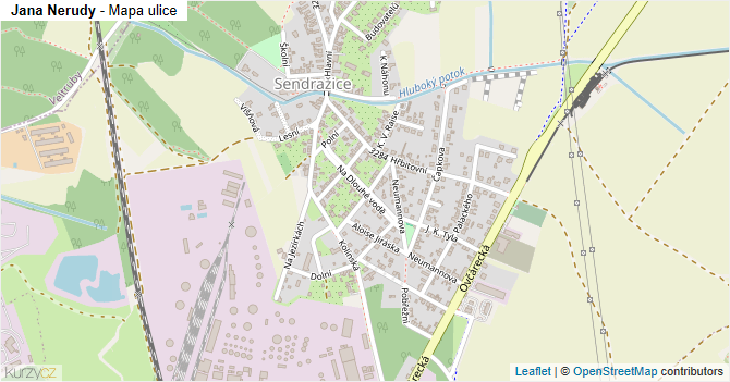 Jana Nerudy - mapa ulice