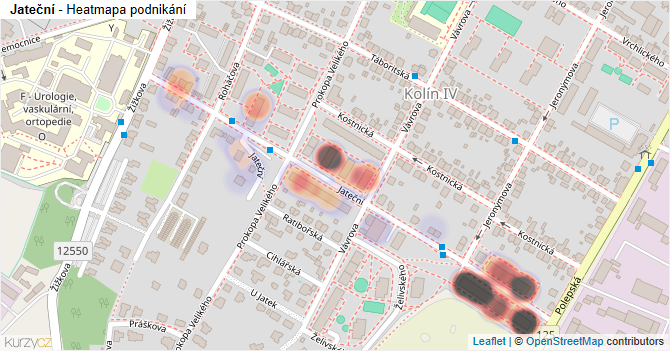 Jateční - mapa podnikání