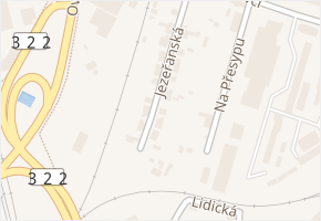 Jezeřanská v obci Kolín - mapa ulice