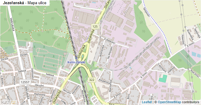 Jezeřanská - mapa ulice