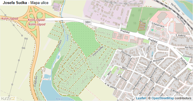 Josefa Sudka - mapa ulice