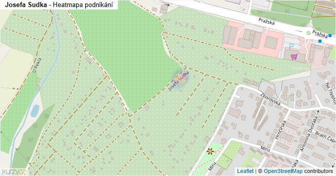 Josefa Sudka - mapa podnikání