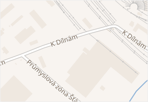 K Dílnám v obci Kolín - mapa ulice