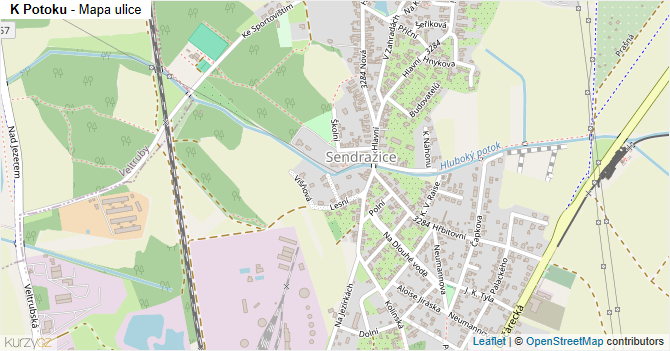 K Potoku - mapa ulice