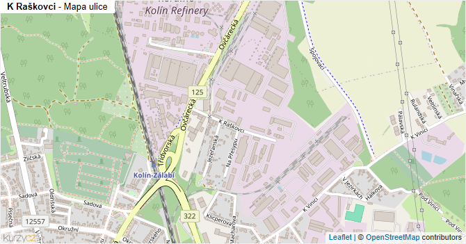 K Raškovci - mapa ulice