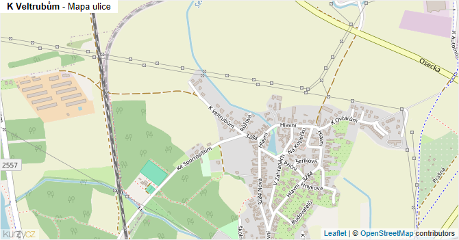 K Veltrubům - mapa ulice