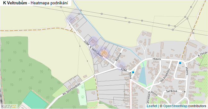 K Veltrubům - mapa podnikání