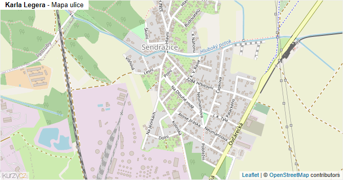 Karla Legera - mapa ulice