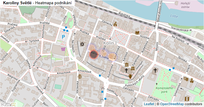 Karoliny Světlé - mapa podnikání