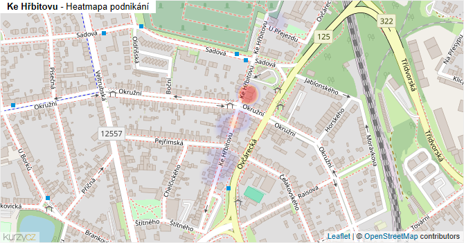 Ke Hřbitovu - mapa podnikání
