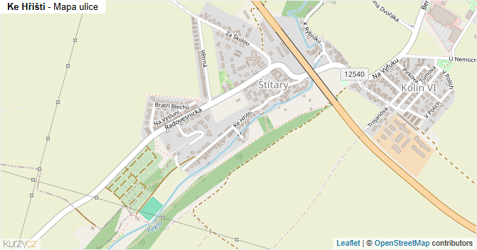 Ke Hřišti - mapa ulice